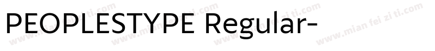 PEOPLESTYPE Regular字体转换